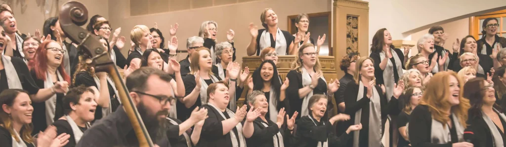 The San Diego Women's Chorus sings during a concert