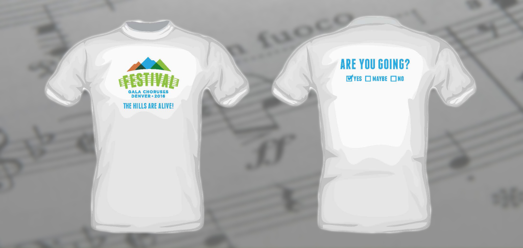 A T-Shirt design for the 2016 Gala Choruses Festival