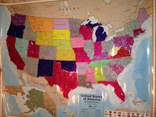 A colorful map of the United States