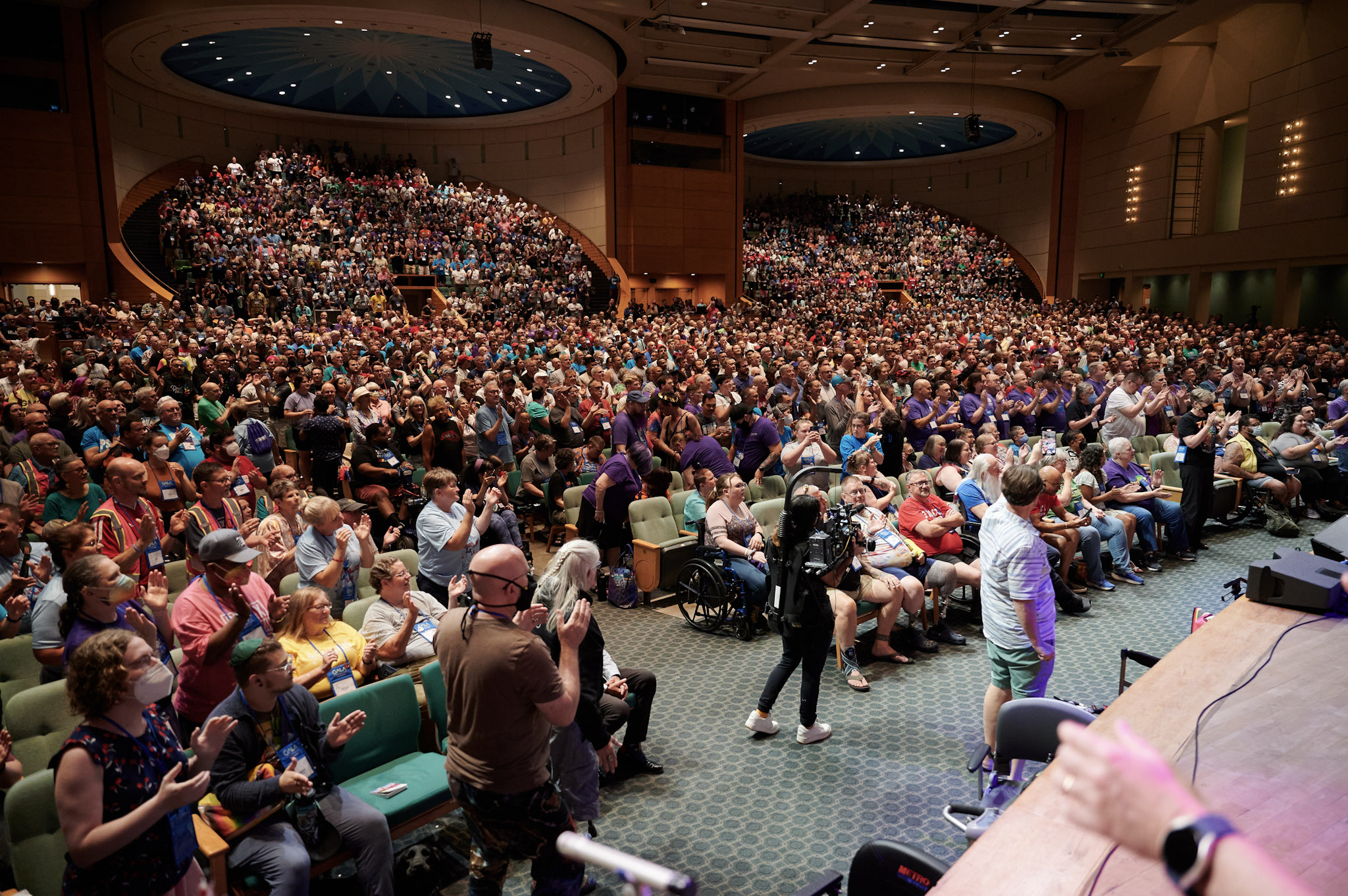 A huge crowd at the Minneapolis Convention Center Stage at Festival 2024.