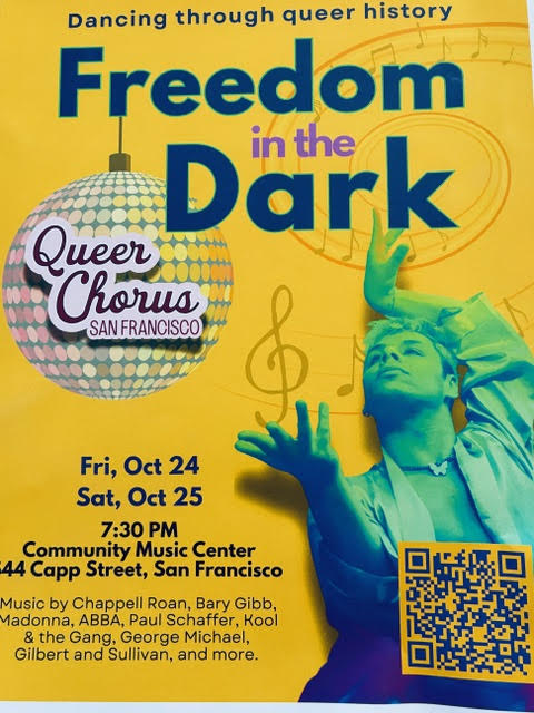 Advertisement for Queer Chorus's concert